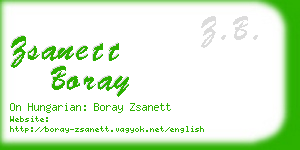 zsanett boray business card